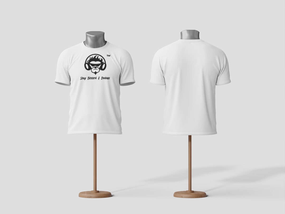 Unisex White Stay Blessed & Badass