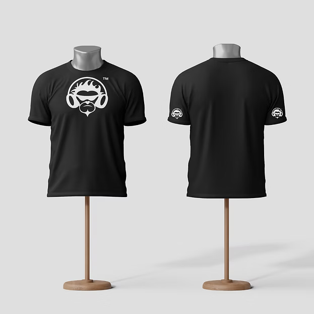 Unisex Black microfiber Sleeves with White Logo