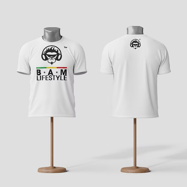 Unisex white Bam Lifestyle Sleeve reverse
