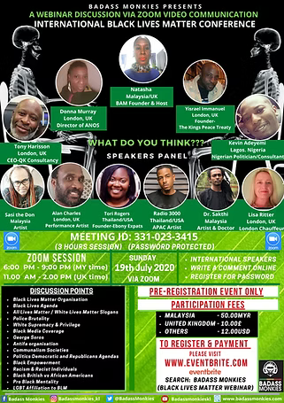 BAM WEBINAR - INTERNATIONAL BLACK LIVES MATTER CONFERENCE (Promo Video)