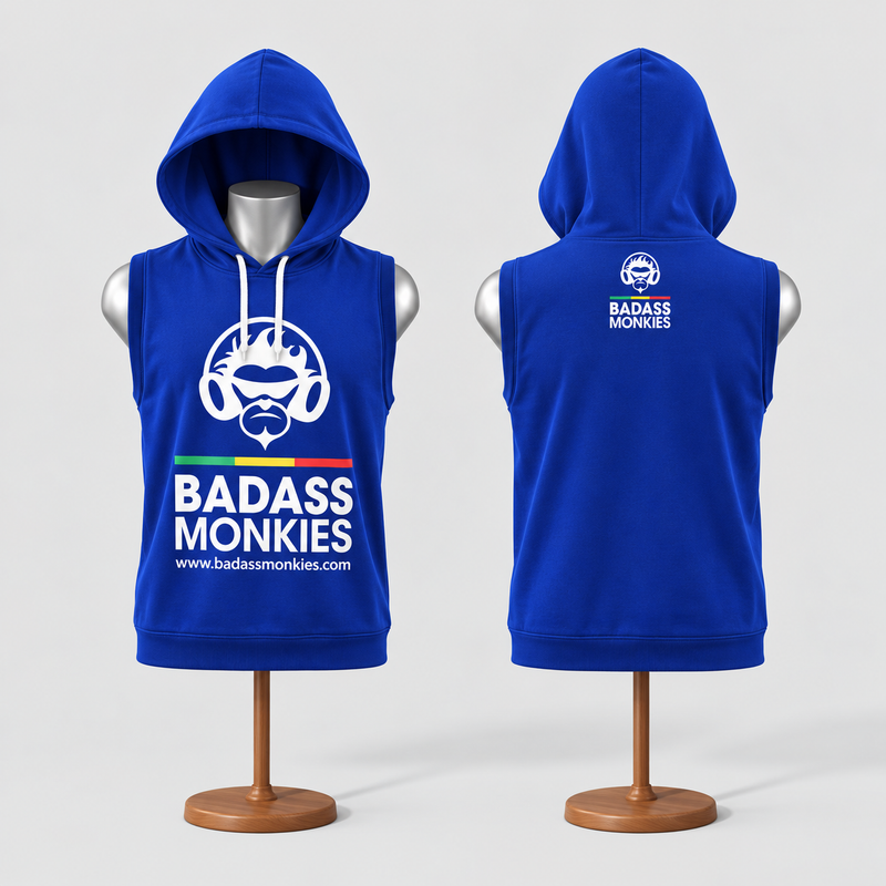 Royal Blue Hoodie With White Logo