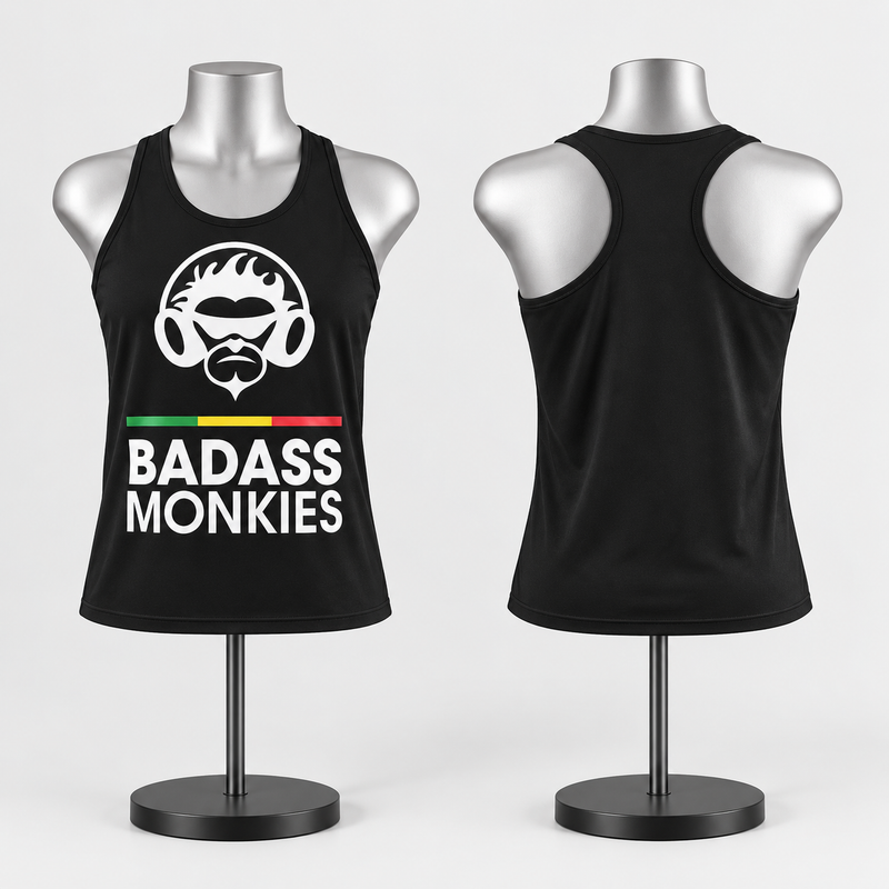 Women's Black Vest Top