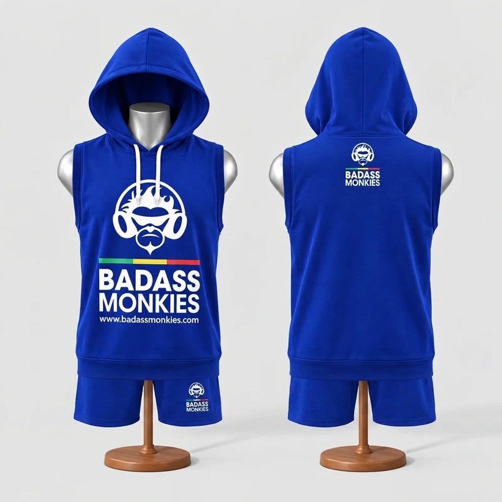 Royal Blue Hoodie & Shorts Full Set